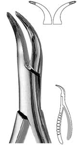 Hu-Friedy #301 lower roots surgical forceps with serrated beak