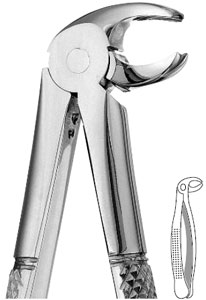 Hu-Friedy #MD4 Mead Extracing Forceps (serrated) Lower 1st, 2nd, and 3rd Molar, Universal Surgical