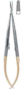 Hu-Friedy Straight Castroviejo Perma Sharp Needle Holder, 5.5" (14cm) Microsurgical Needle Holder