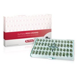 Hu-Friedy Assorted Primary Molar Stainless Steel Crowns, Complete Kit: set of 48 crowns