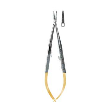 Hu-Friedy Castroviejo 14cm/5.5" Perma Sharp Micro Straight Needle Holder. Single Holder