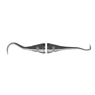 Hu-Friedy U15/33 double end Towner-Jacquette sickle Scaler with #7 Satin Steel Color handle