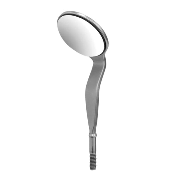 Hu-Friedy Size 4 Double Sided Front-Surface Mirror Head 6/Pk. Simple Stem. Rhodium-coated