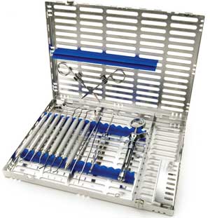 IMS Signature Series IMS Composite/Crown prep Large Signature Series 16 Instrument Cassette, Blue