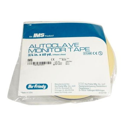 IMS Autoclave Monitor Tape - BLACK Color Coding 60 Yard Roll. Strong 3/4" (19mm) tape can be