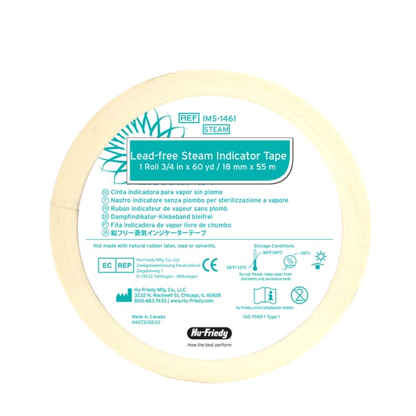 IMS Lead Free Blank Indicator Tape for Steam Autoclave. 60 yards (55 m) per roll. 3/4" (19 mm)