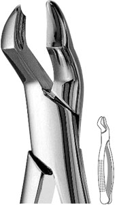 Presidential #53L upper 1st and 2nd molar-left with bayonet pattern surgical Forceps