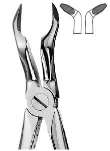 Presidential #X67A Upper Molar Apical Retention Forceps, with Thin, Sharp, and Tapered Beaks