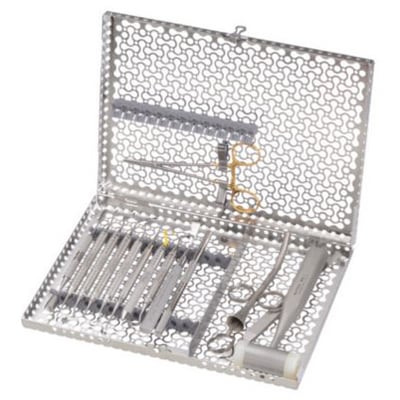 Signa-Stat Series Ocean Blue 12 Instrument Stainless Steel Cassette. The stainless steel shell