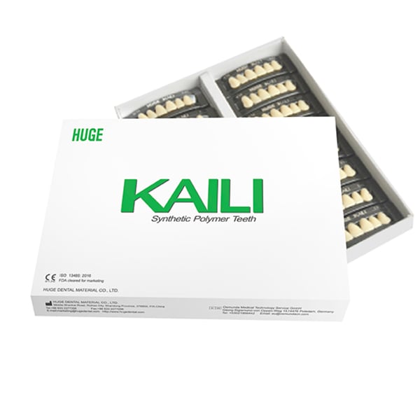 Kaili Synthetic Polymer Teeth Size T8 Shade A1 - 16 Upper Anterior Sets - 96 teeth total