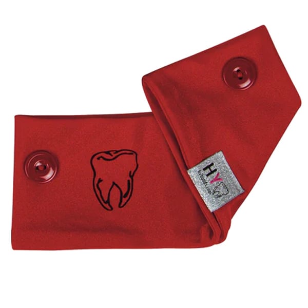 HYbands headband with mask button - Red Bliss, 1/