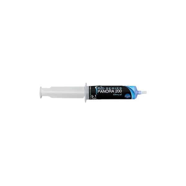Panora 200 Etching Gel 2x50 ML Syringe. The gel is an enamel abrasion and dentin conditioning gel