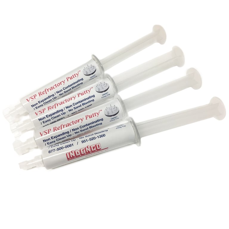 VSP Refractory Putty Pack. 4 x 12 gm cartridges. High-heat resistant refactory material