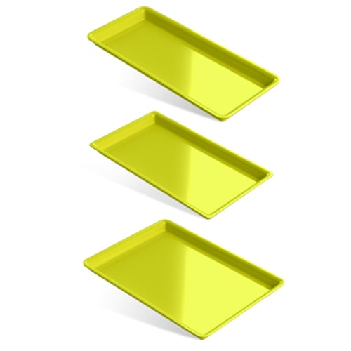Indusbello Set-up Tray, Fluorescent Yellow, Large, Dimensions 224x164.5x14mm. Autoclavable