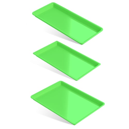 Indusbello Set-up Tray, Fluorescent Green, Large, Dimensions 224x164.5x14mm. Autoclavable