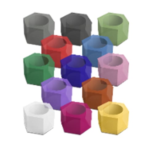 Indusbello Hexagonal Silicone Code Rings (Assortm