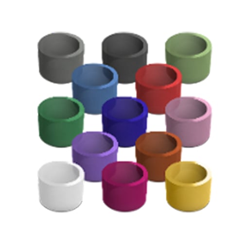 Indusbello Rounded Silicone Code Rings (Assortments), Used for identification and organization