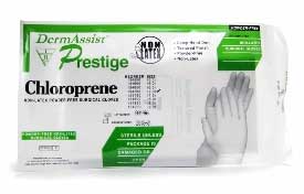 DermAssist Prestige Chloroprene Sterile Surgical Glove, Latex-Free, Powder-Free, Size 7.5, 11.5"