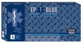 Innovative EPB Latex Gloves: Non-Sterile, Powder-Free, Textured, Blue, box of 50 Small Gloves