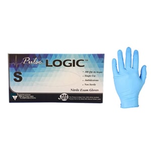 Pulse Logic Nitrile Exam Gloves, Small, 300 per box, Powder-Free. Incredibly elastic
