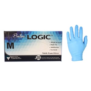 Pulse Logic Nitrile Exam Gloves, Medium, 300 per box, Powder-Free. Incredibly elastic