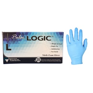 Pulse Logic Nitrile Exam Gloves, Large, 300 per box, Powder-Free. Incredibly elastic
