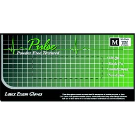Pulse Latex glove: Small, Powder-Free, Textured, Chlorinated, Non-Sterile, box of 100 Small gloves