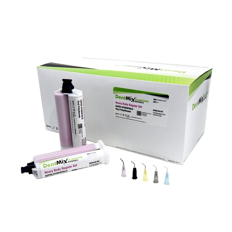 DentMix Heavy Body, Regular Set VPS Impression Material, Pink, 24 - 50ml Cartridges. Working time