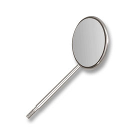 iSmile #4 Mirror Simple Stem Front Surface 12/Pk. Used for indirect vision, retraction of lips