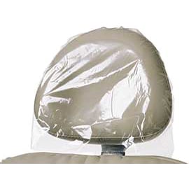 Safe-Dent 14" X 9.5" Headrest Covers Clear Plastic, Disposable 3000/Case. Barrier against