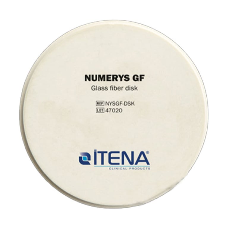 Numerys GF Glass-fiber CAD/CAM Composite Disk, Ø 98.5 mm x 20 mm, 1/Pk. Indicated for post
