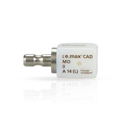 IPS e.max CAD Ivoclar MO Shade 2, Size A14(L) 5/Pk. Medium Opacity Abutment Blocks. is a system