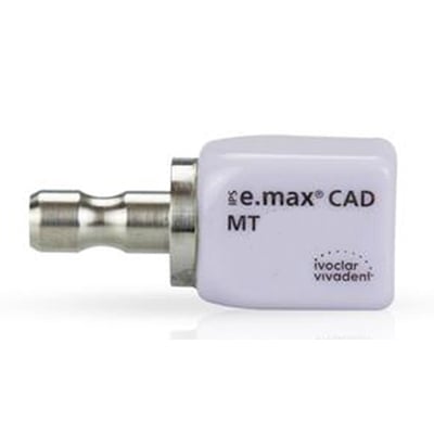 IPS e.max CAD MT(Medium Translucency) ceramic milling Blocks, Shade BL4, size C14, 5/pk. It
