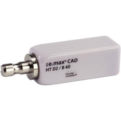 IPS e.max CAD for CEREC / inLab HT Block, Shade D2 Size B40 - 3/Pk. A system of lithium disilicate