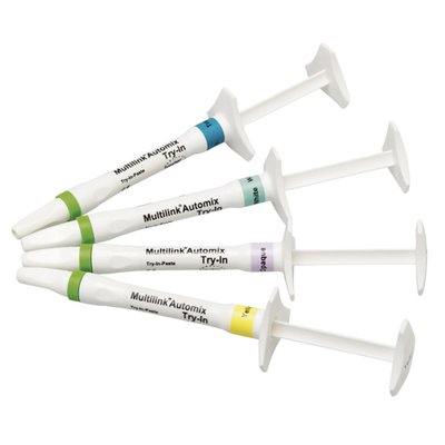 Multilink Automix Transparent shade Try-in Paste refill, 1.7 gram syringe. Water-soluble