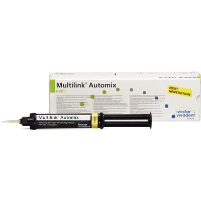 Multilink Automix Easy Clean-Up Universal Resin Cement YELLOW REFILL: 1 - 9 gram syringe Multilink