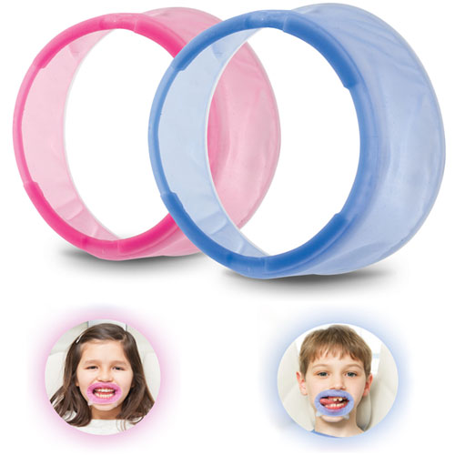 OptraGate 3D OptraGate Retractors - JUNIOR Blue and Pink Assortment, 40/Bx. Latex-free Lip
