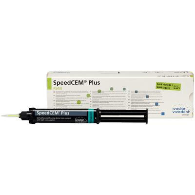 SpeedCEM Plus Resin Cement - Transparent Refill: 1 - 9 g Syringe, 15 Mixing Tips & 5 Root Canal