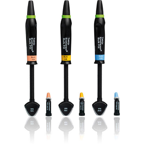 Tetric EvoCeram Bulk Fill - Syringe Shade IVA, 3 Syringes x 3 Gm/Ea. Unique nanohybrid composite