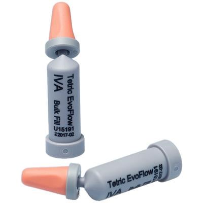 Tetric EvoFlow Bulk Fill Shade IVA, 20 x 0.2g Cavifils. High Performance Posterior Flowable