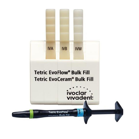 Tetric EvoFlow Bulk Fill Syringe Refill - Shade IVW (White/Bleach) 2 Gm. Syringe. High Performance