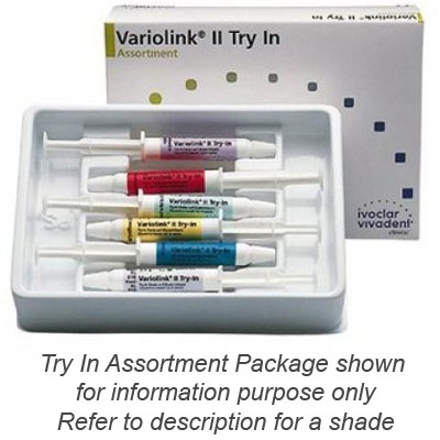Variotimp Kit Variolink II Try-In Paste, Transparent Refill, Two-Component Micro ...