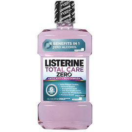 Listerine Total Care Zero Fresh Mint Mouthwash 3.2 oz - 24/Cs. Low Intensity, Alcohol-Free
