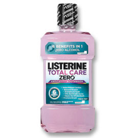 Listerine Total Care Zero Fresh Mint Mouthwash 1 Liter. Low Intensity, Alcohol-Free Anticavity