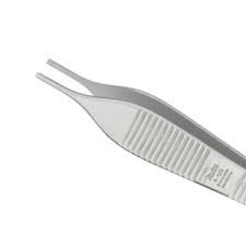 J&J Instruments Adson Dressing Forceps Economy, Delicate, Serrated Tips, 4-3/4"