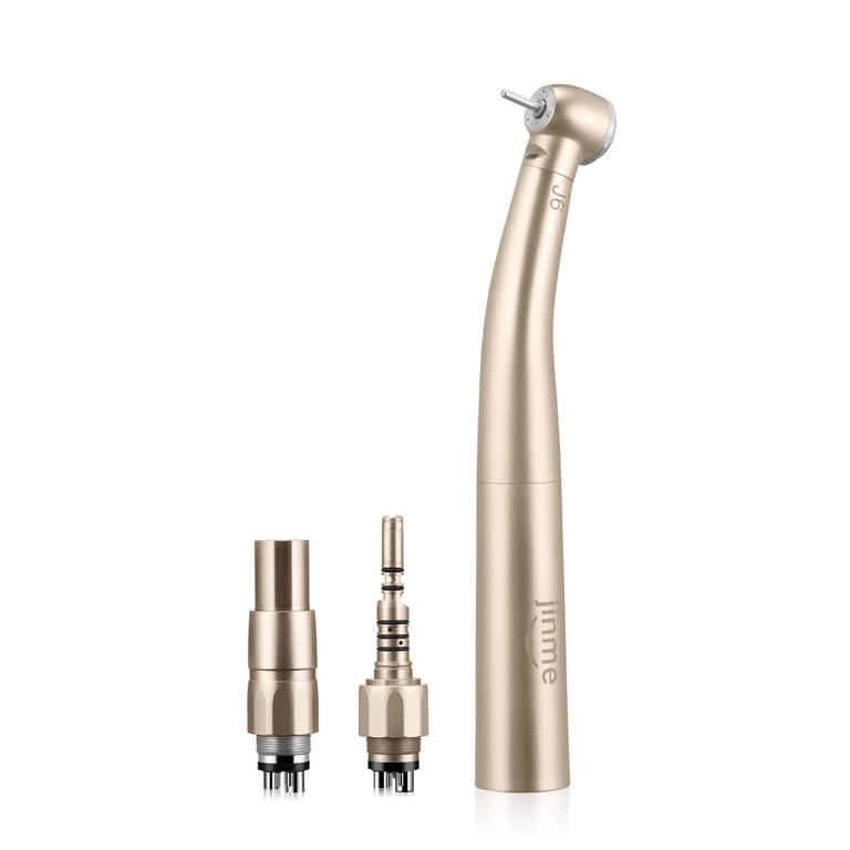 JINME TU J6 Fiber Optic Handpiece, Push Button, 1/Pk. Titanium-plated handpiece delivering