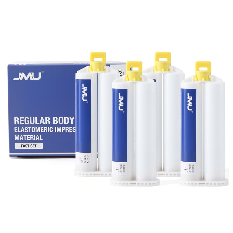 JMU Regular Body VPS Impression Material, Fast Set, Transparent, 50ml Cartridges, 4/Pk. Compounded