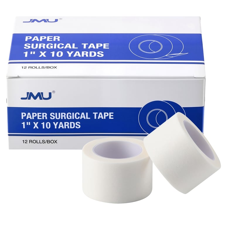 JMU 1" x 10yd Paper Surgical Tape, 12/Pk. Secures wound dressings and external gauze matrices