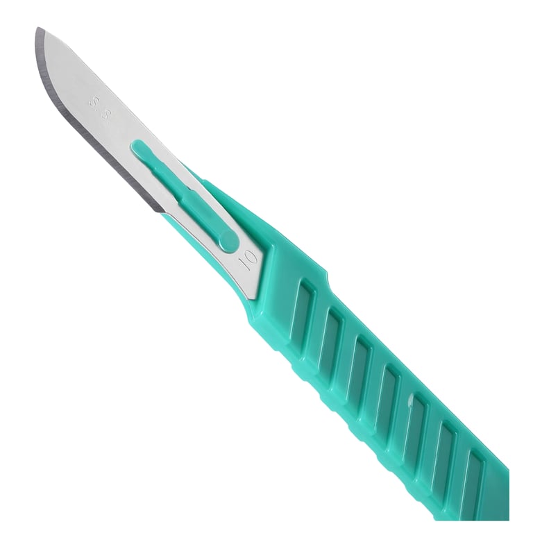 JMU #10 Disposable Scalpel, Green, Sterile, 10/Pk