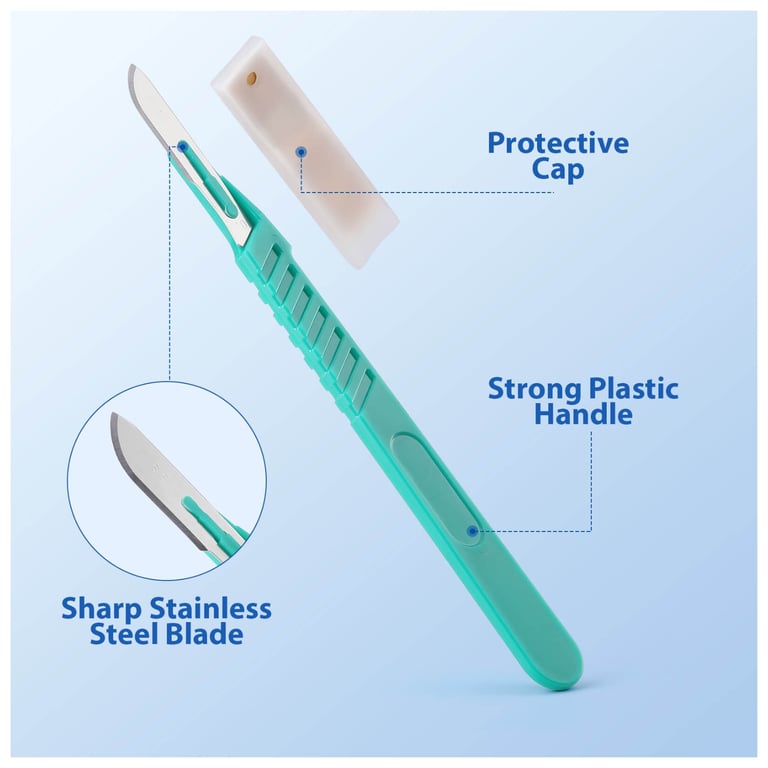 JMU #10 Disposable Scalpel, Green, Sterile, 10/Pk